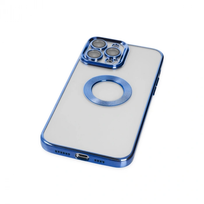 İphone 14 Pro Max Kılıf Slot Silikon - Mavi