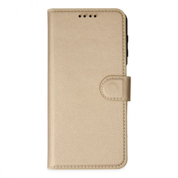 İphone 14 Pro Max Kılıf Trend S Plus Kapaklı Kılıf - Gold