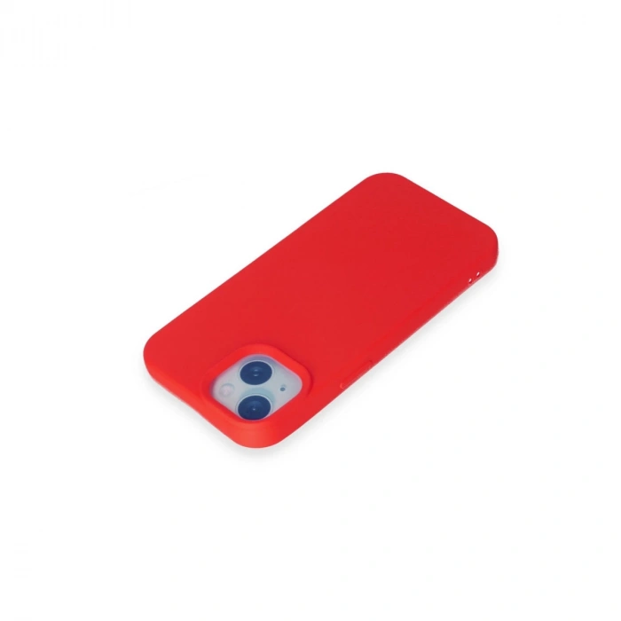 İphone 15 Kılıf Nano İçi Kadife Silikon - Kırmızı
