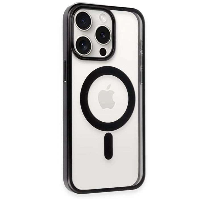 İphone 15 Pro Kılıf Erozi Magsafe Kapak - Siyah