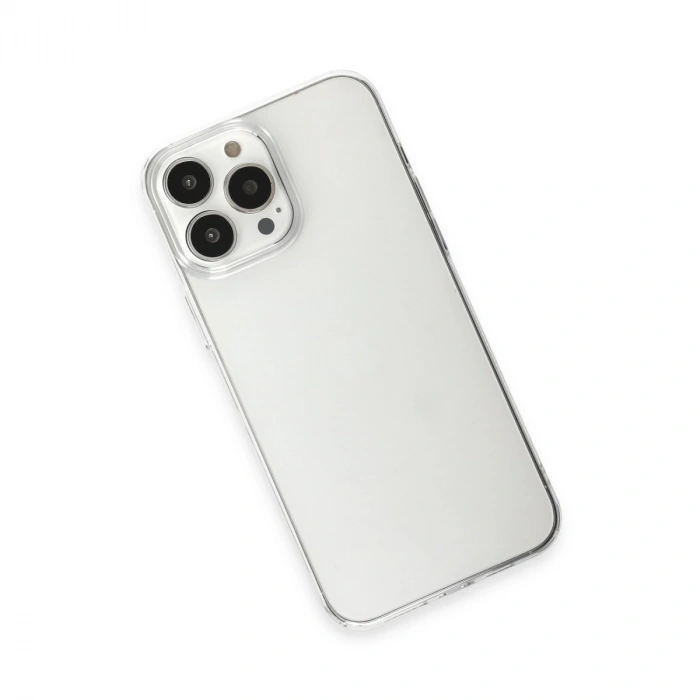 İphone 15 Pro Max Kılıf Pc Sert Şeffaf Kapak - Şeffaf