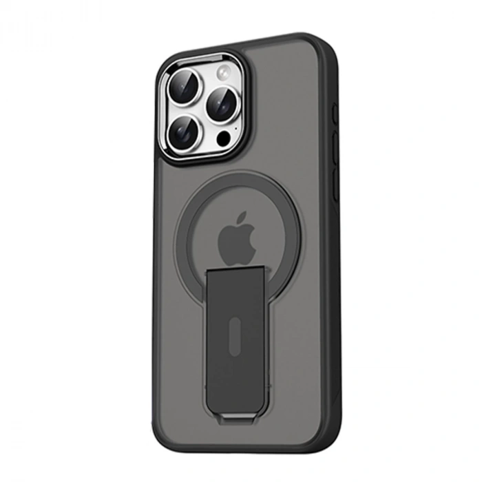 İphone 15 Pro Tork Magsafe Standlı Kapak - Siyah