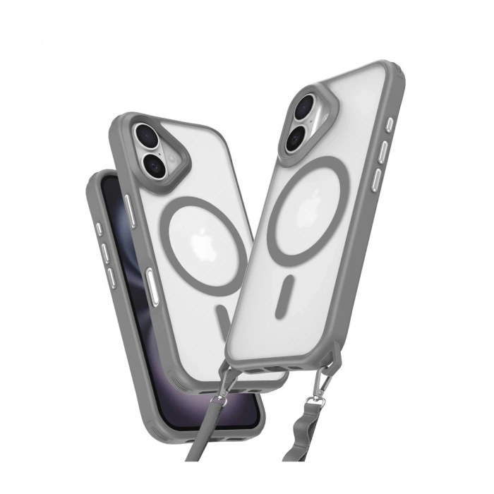 İphone 16 Plus Kılıf Enka Magsafe Silikon Kılıf - Titan Gri