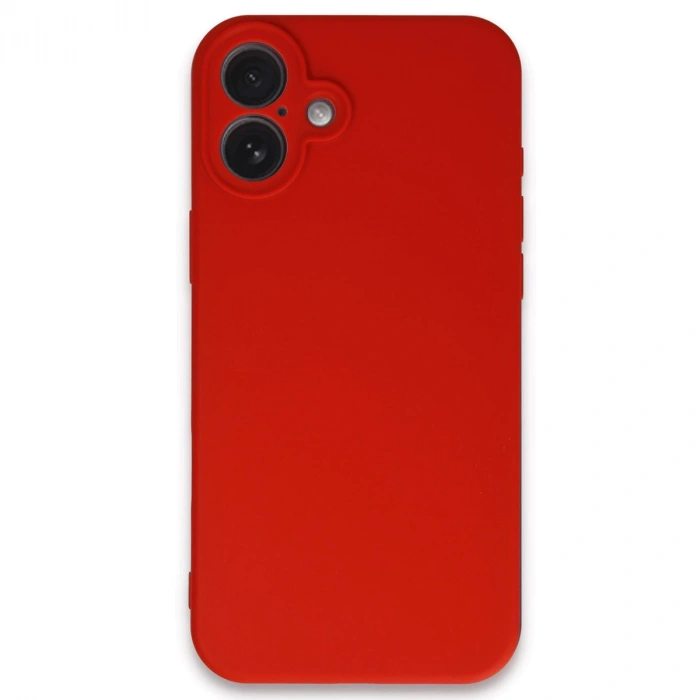İphone 16 Plus Kılıf First Silikon - Kırmızı