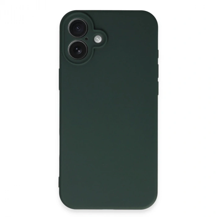 İphone 16 Plus Kılıf First Silikon - Koyu Yeşil
