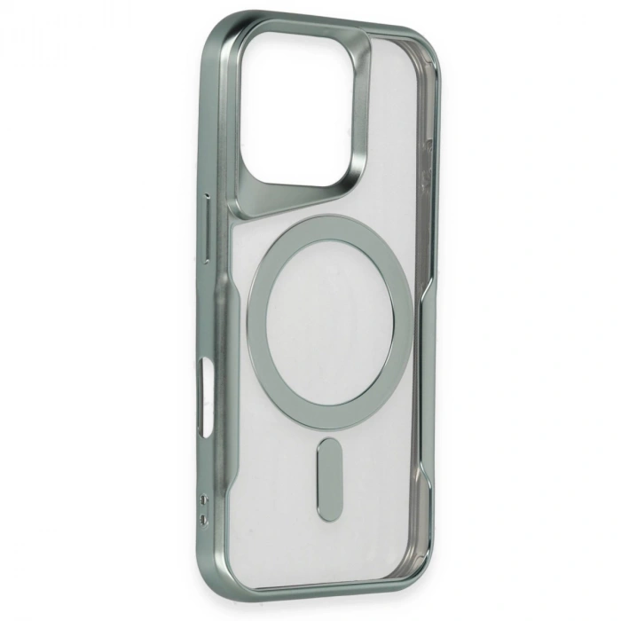 İphone 16 Pro Kılıf Boyi Magsafe Silikon Kapak - Yeşil
