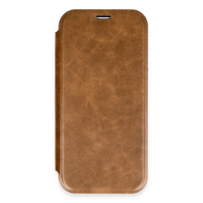 İphone 16 Pro Kılıf Flip Cover - Taba