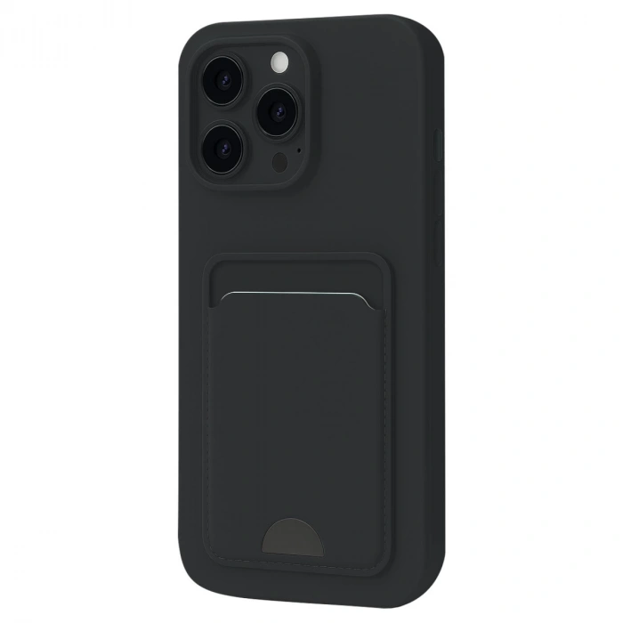 İphone 16 Pro Max Kılıf Kelvin Kartvizitli Silikon - Siyah