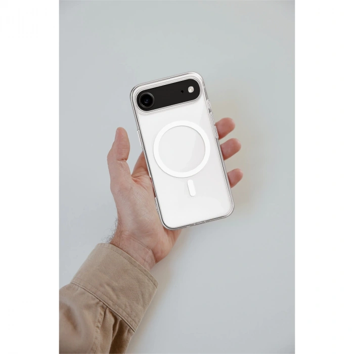 İphone 17 Air Kılıf Magneticsafe Şeffaf Silikon - Şeffaf