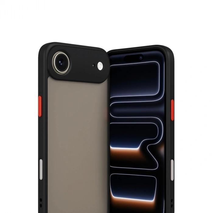 İphone 17 Air Kılıf Montreal Silikon Kapak - Siyah