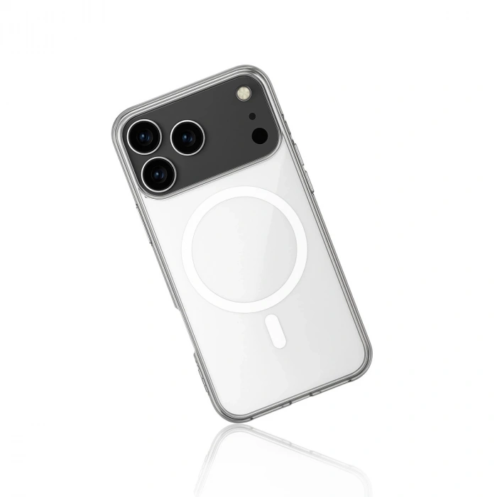 İphone 17 Pro Kılıf Magneticsafe Şeffaf Silikon - Şeffaf