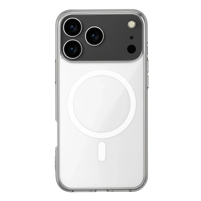 İphone 17 Pro Max Kılıf Magneticsafe Şeffaf Silikon - Şeffaf