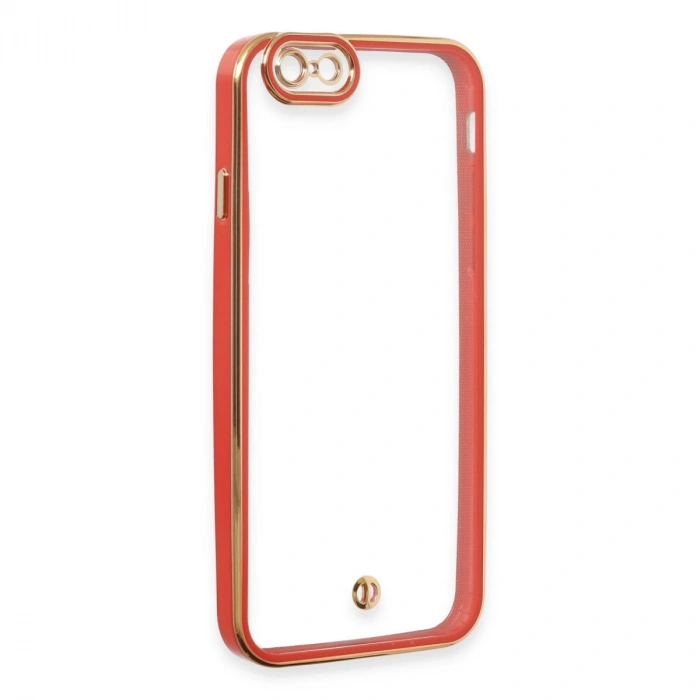 İphone 6 Kılıf Liva Lens Silikon - Kırmızı