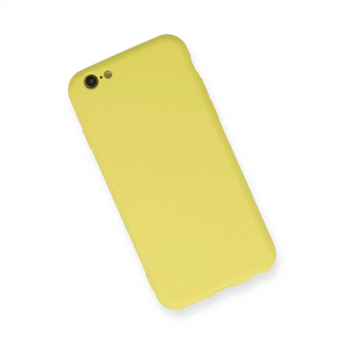 İphone 6 Kılıf Nano İçi Kadife Silikon - Sarı