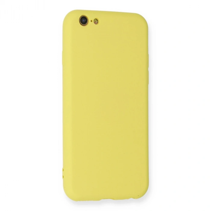 İphone 6 Kılıf Nano İçi Kadife Silikon - Sarı