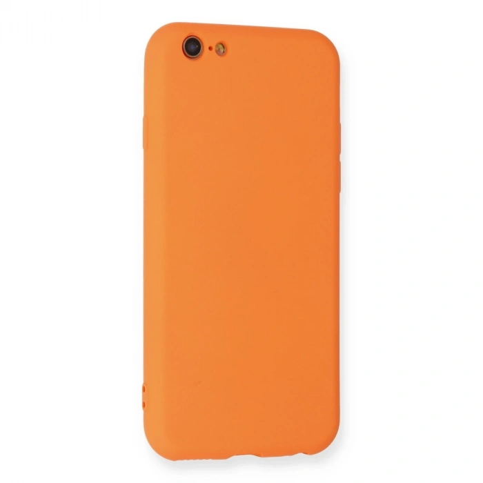İphone 6 Kılıf Nano İçi Kadife Silikon - Turuncu