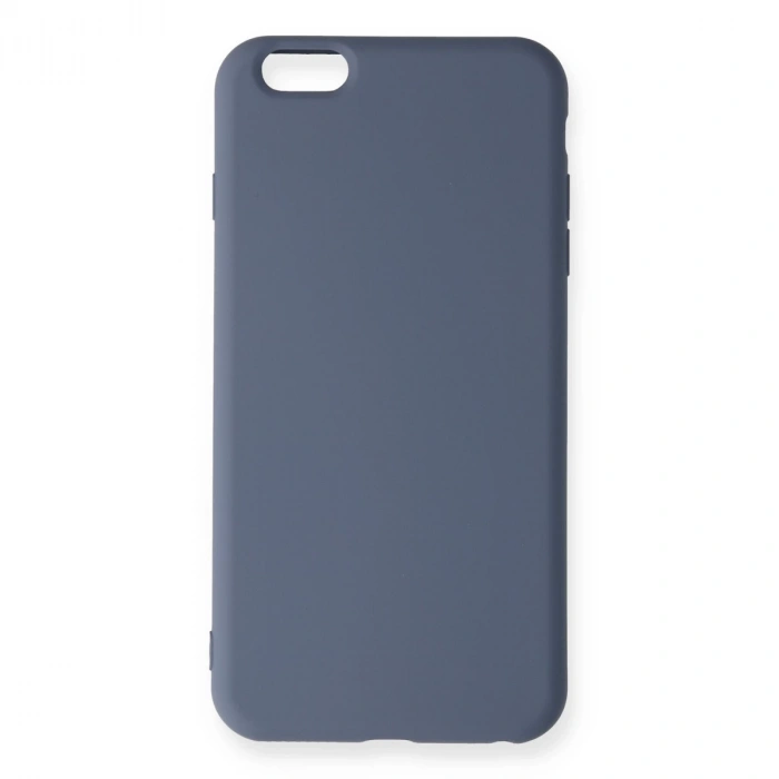 İphone 6 Plus Kılıf Nano İçi Kadife Silikon - Gri