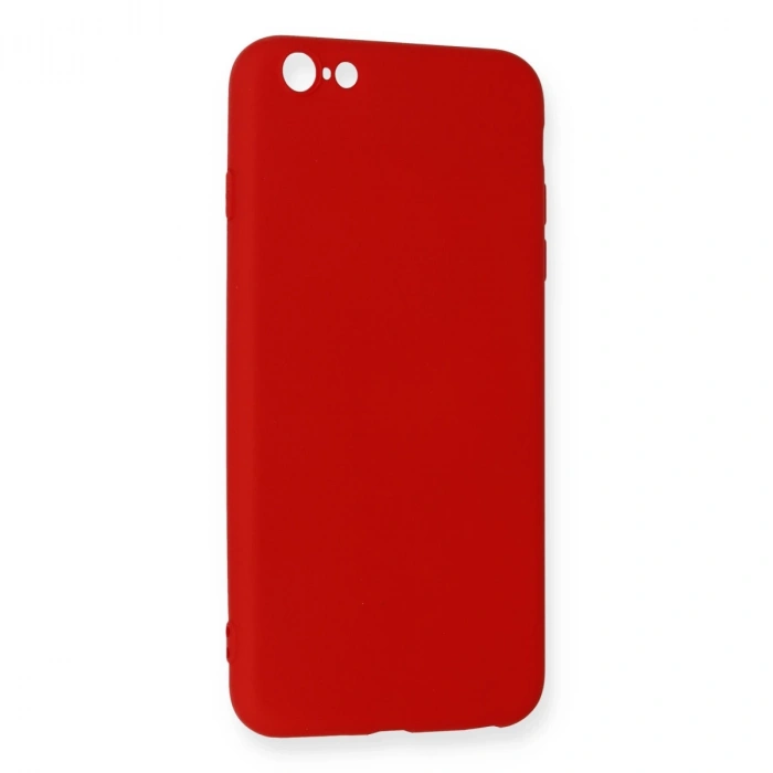 İphone 6 Plus Kılıf Nano İçi Kadife Silikon - Kırmızı