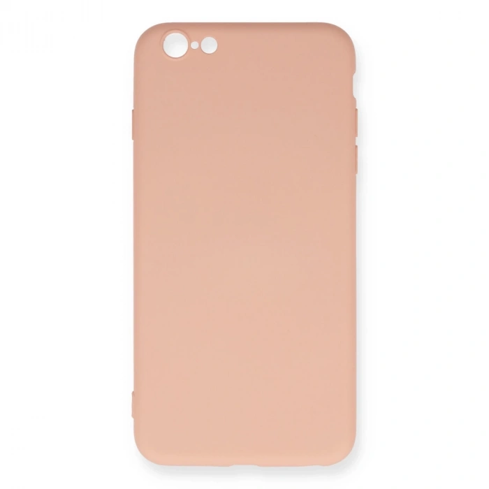 İphone 6 Plus Kılıf Nano İçi Kadife Silikon - Pudra