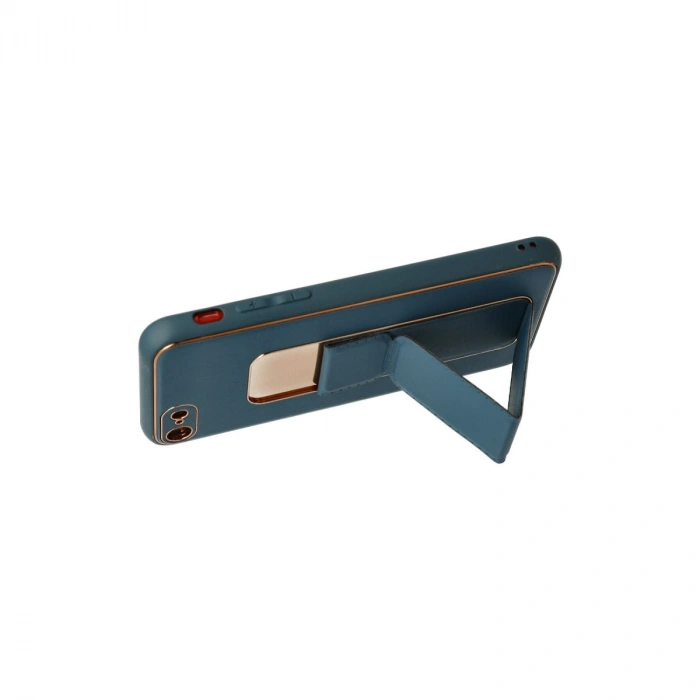 İphone 7 Kılıf Coco Deri Standlı Kapak - Mavi