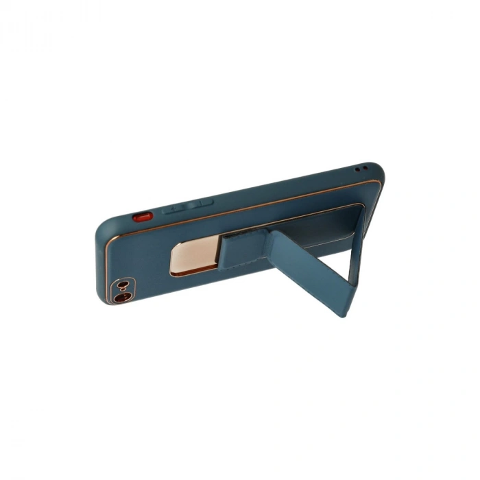 İphone 7 Kılıf Coco Deri Standlı Kapak - Mavi