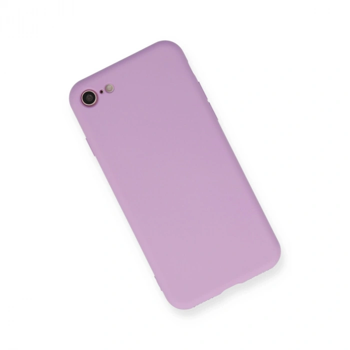 İphone 7 Kılıf Nano İçi Kadife Silikon - Lila