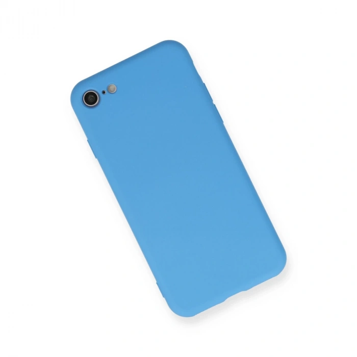 İphone 7 Kılıf Nano İçi Kadife Silikon - Mavi