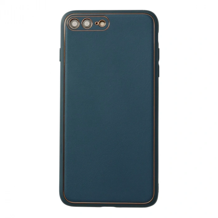 İphone 7 Plus Kılıf Coco Deri Silikon Kapak - Mavi