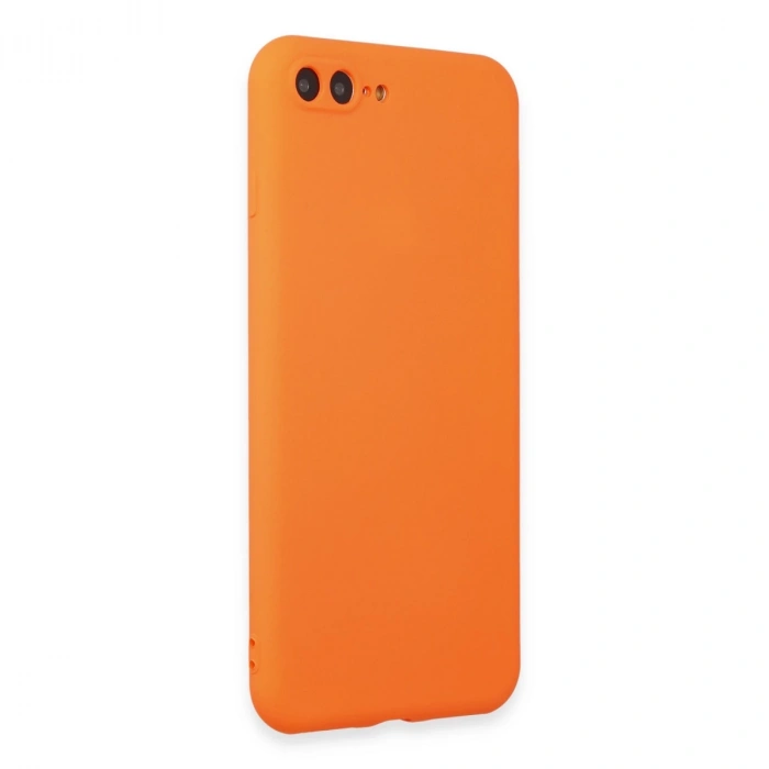 İphone 7 Plus Kılıf First Silikon - Parlak Turuncu