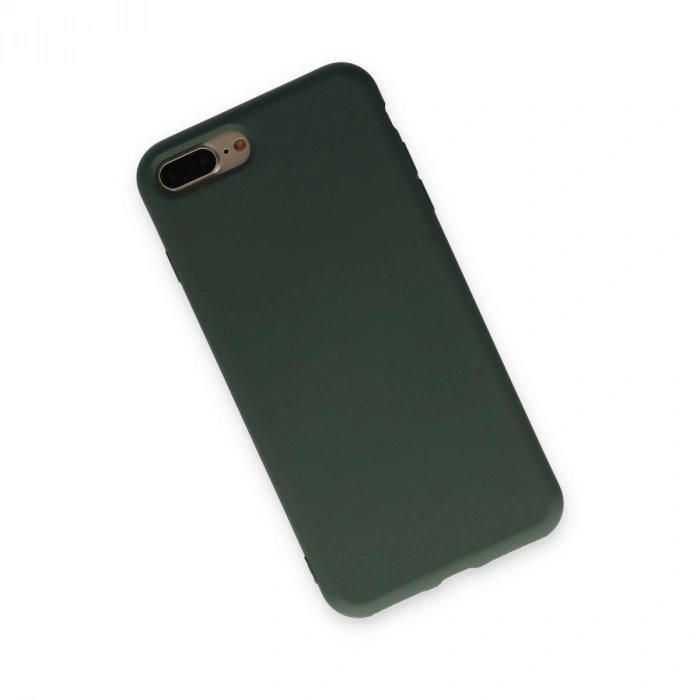 İphone 7 Plus Kılıf Nano İçi Kadife Silikon - Koyu Yeşil