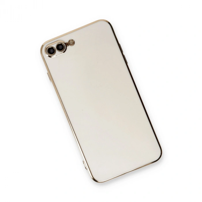 İphone 7 Plus Kılıf Volet Silikon - Beyaz