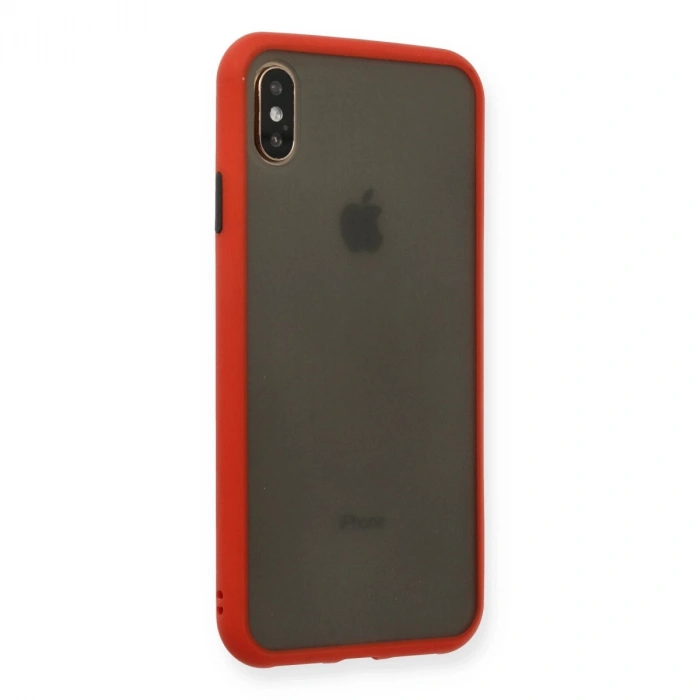 İphone Xs Max Kılıf Montreal Silikon Kapak - Kırmızı