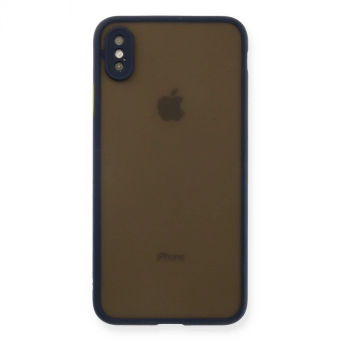 İphone Xs Max Kılıf Montreal Silikon Kapak - Lacivert