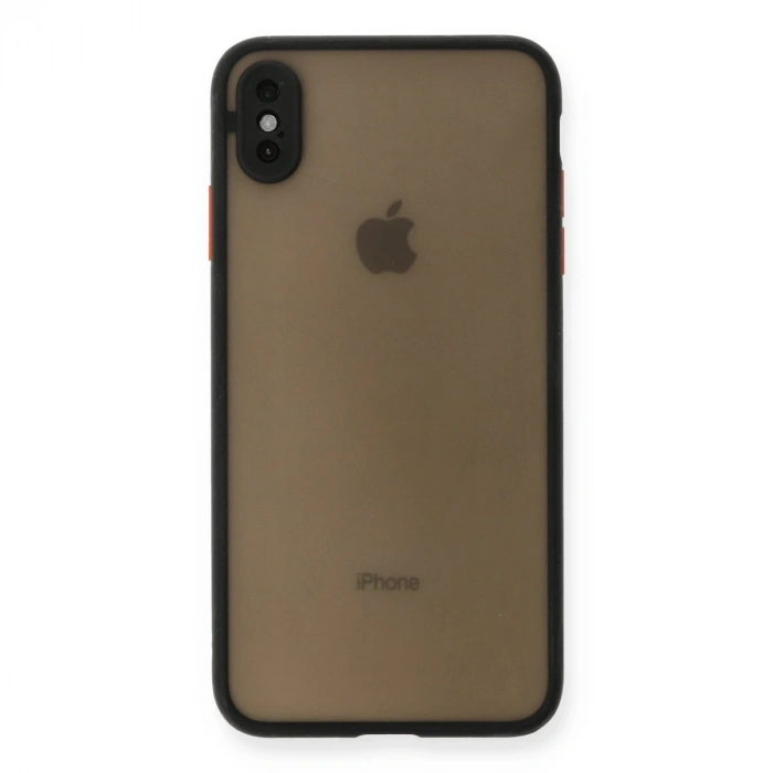 İphone Xs Max Kılıf Montreal Silikon Kapak - Siyah