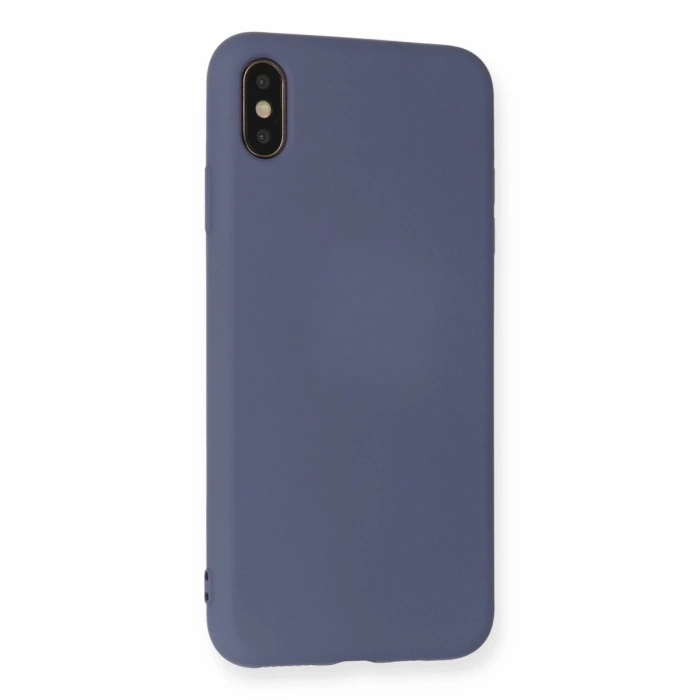 İphone Xs Max Kılıf Nano İçi Kadife Silikon - Gri