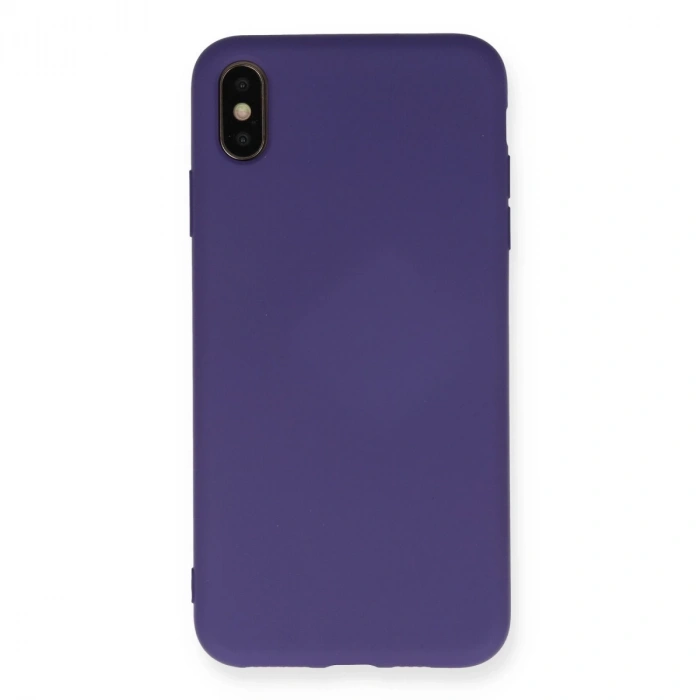 İphone Xs Max Kılıf Nano İçi Kadife Silikon - Mor