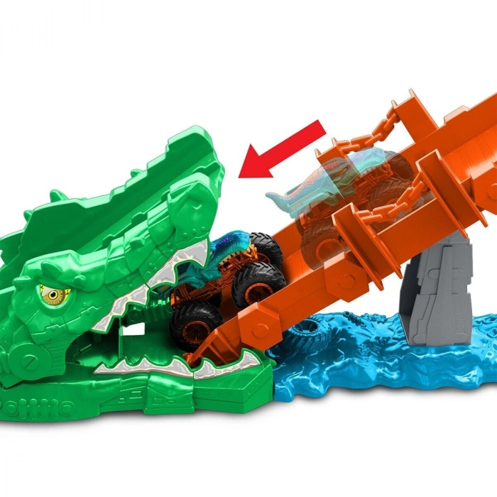 Jjn45 Hot Wheels Monster Trucks Timsahı Devir Oyun Seti