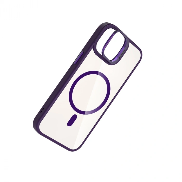 Joko Apple İphone 11 Remim Lensli Magsafe Standlı Kapak - Derin Mor