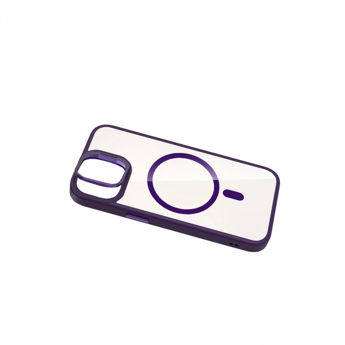 Joko Apple İphone 11 Remim Lensli Magsafe Standlı Kapak - Derin Mor