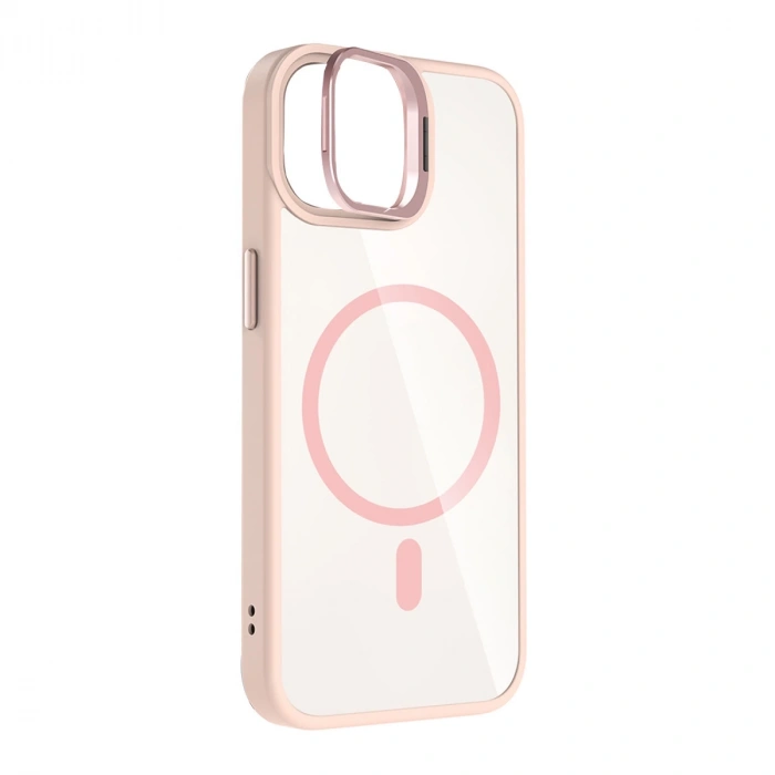 Joko Apple İphone 11 Remim Lensli Magsafe Standlı Kapak - Pembe