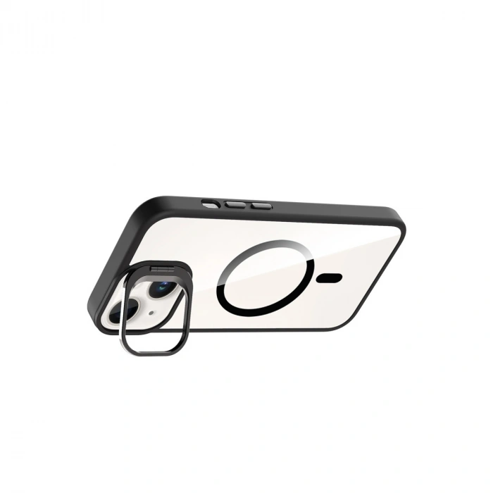 Joko Apple İphone 13 Remim Lensli Magsafe Standlı Kapak - Siyah