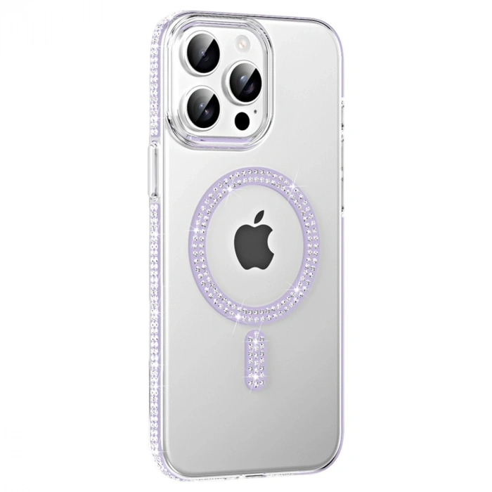 Joko Apple İphone 14 Pro Max Move Taşlı Magsafe Kapak - Lila