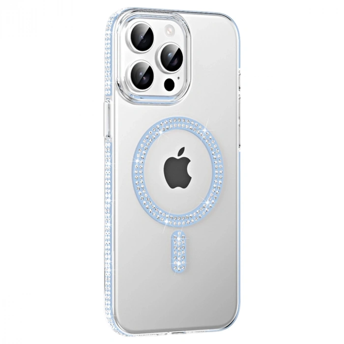 Joko Apple İphone 14 Pro Max Move Taşlı Magsafe Kapak - Mavi