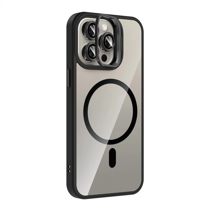 Joko Apple İphone 14 Pro Max Remim Lensli Magsafe Standlı Kapak - Siyah