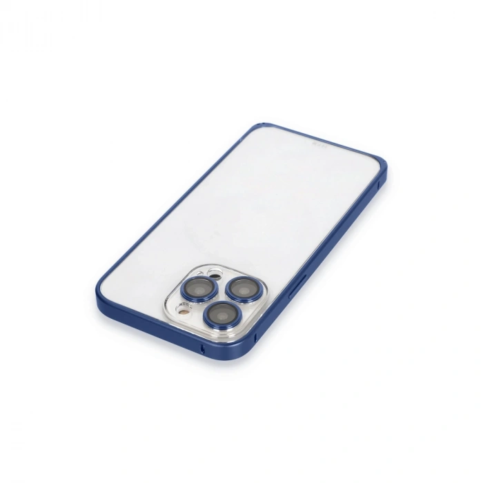 Joko Apple İphone 15 Pro Metal Bumper Mat Kapak - Lacivert