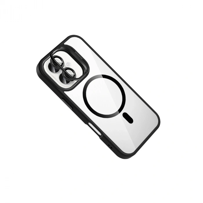 Joko Apple İphone 16 Plus Remim Lensli Magsafe Standlı Kapak - Siyah