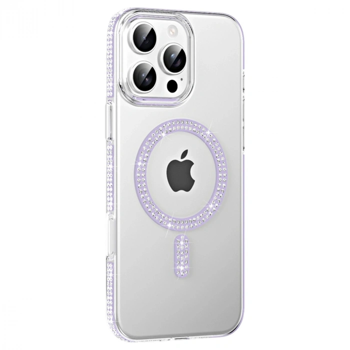 Joko Apple İphone 16 Pro Max Move Taşlı Magsafe Kapak - Lila