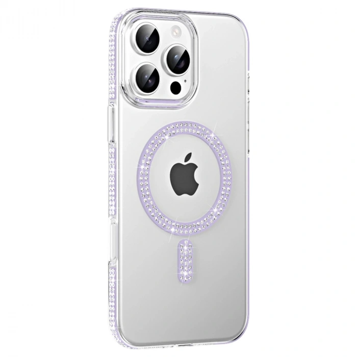 Joko Apple İphone 16 Pro Move Taşlı Magsafe Kapak - Lila