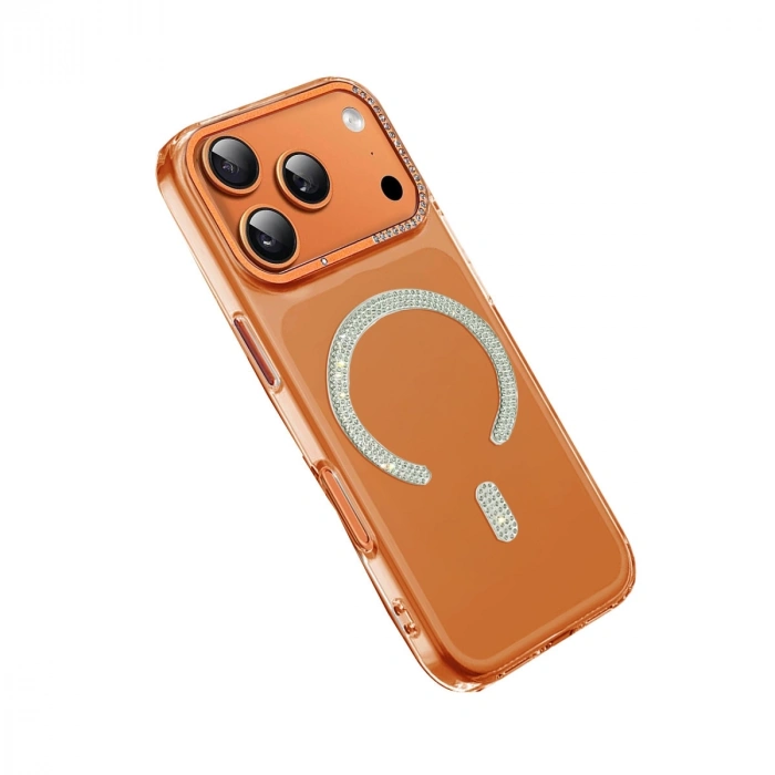 Joko Apple İphone 17 Pro Tash Diamond Magsafe Kapak - Turuncu