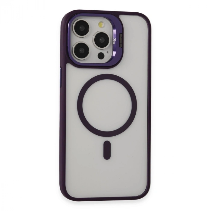 Joko İphone 14 Pro Kılıf Roblox Lens Magsafe Standlı Kapak - Derin Mor